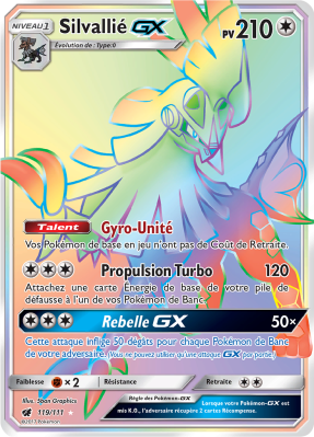 Carte Pokémon Silvallié-GX 119/111 Rainbow Invasion Carmin
