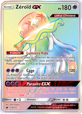 Carte Pokémon Zéroïd-GX 114/111 Rainbow Invasion Carmin