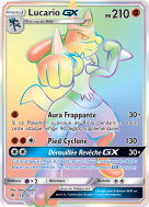 Carte Pokémon Lucario-GX 135/131 Rainbow Lumière Interdite