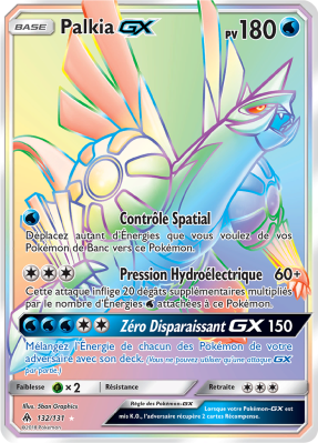Carte Pokémon Palkia-GX 132/131 Rainbow Lumière Interdite