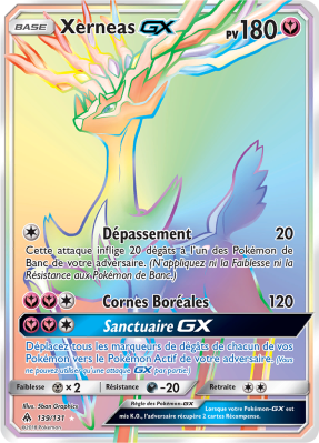 Carte Pokémon Xerneas-GX 139/131 Rainbow Lumière Interdite