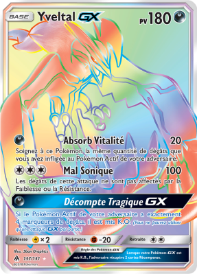 Carte Pokémon Yveltal-GX 137/131 Rainbow Lumière Interdite
