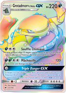 Carte Pokémon Grotadmorv d'Alola-GX 157/147 Rainbow Ombres Ardentes