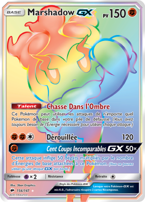 Carte Pokémon Marshadow-GX 156/147 Rainbow Ombres Ardentes