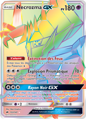 Carte Pokémon Necrozma-GX 153/147 Rainbow Ombres Ardentes