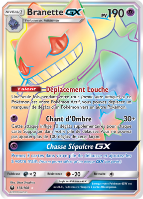 Carte Pokémon Branette-GX 174/168 Rainbow Tempête Céleste
