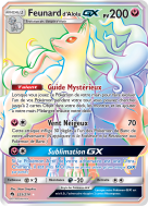 Carte Pokémon Feunard d'Alola-GX 225/214 Rainbow Tonnerre Perdu