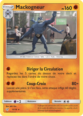 Carte Pokémon Mackogneur 13/18 Rare Détective Pikachu (JCC)