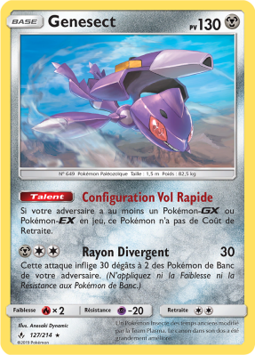 Carte Pokémon Genesect 127/214 Rare Alliance Infaillible