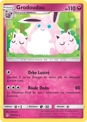 Carte Pokémon Grodoudou 135/214 Rare Alliance Infaillible