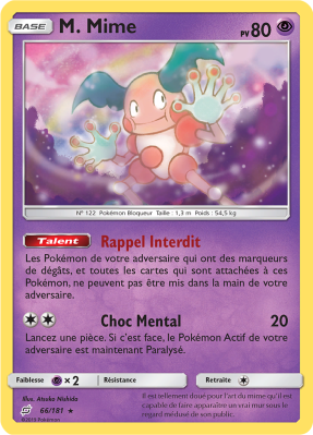 Carte Pokémon M. Mime 66/181 Rare Duo de Choc