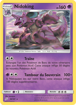 Carte Pokémon Nidoking 59/181 Rare Duo de Choc
