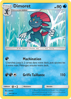 Carte Pokémon Dimoret 44/236 Rare Éclipse Cosmique