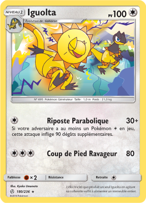 Carte Pokémon Iguolta 180/236 Rare Éclipse Cosmique