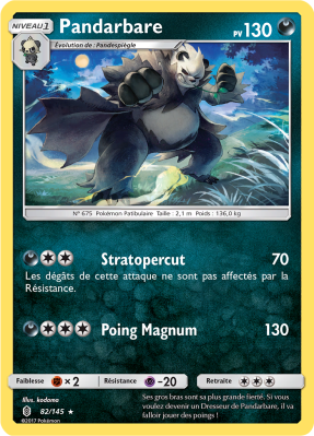 Carte Pokémon Pandarbare 82/145 Rare Gardiens Ascendants