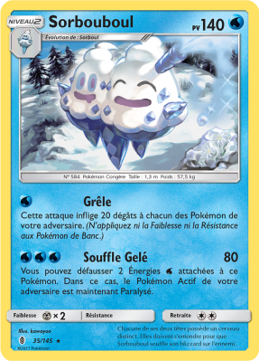 Carte Pokémon Sorbouboul 35/145 Rare Gardiens Ascendants
