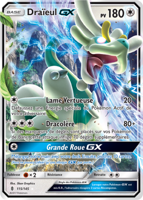 Carte Pokémon Draïeul-GX 115/145 Ultra Rare Gardiens Ascendants