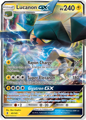 Carte Pokémon Lucanon-GX 45/145 Ultra Rare Gardiens Ascendants