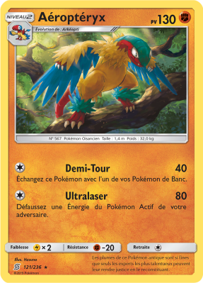 Carte Pokémon Aéroptéryx 121/236 Rare Harmonie des Esprits