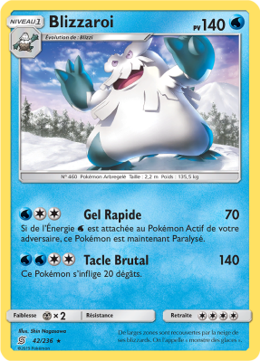 Carte Pokémon Blizzaroi 42/236 Rare Harmonie des Esprits