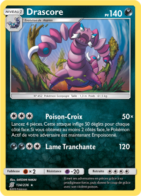 Carte Pokémon Drascore 134/236 Rare Harmonie des Esprits