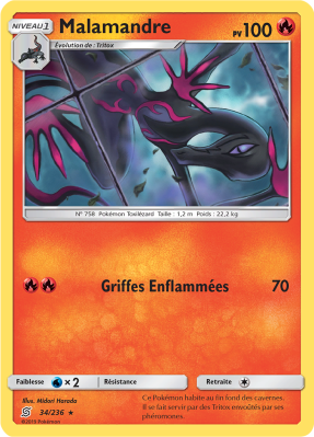 Carte Pokémon Malamandre 34/236 Rare Harmonie des Esprits