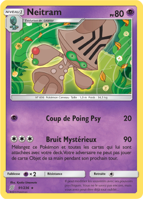 Carte Pokémon Neitram 91/236 Rare Harmonie des Esprits