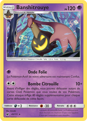 Carte Pokémon Banshitrouye 45/111 Rare Invasion Carmin