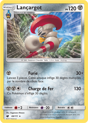 Carte Pokémon Lançargot 69/111 Rare Invasion Carmin