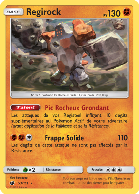 Carte Pokémon Regirock 53/111 Rare Invasion Carmin