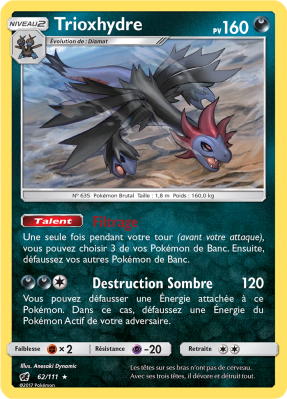 Carte Pokémon Trioxhydre 62/111 Rare Invasion Carmin