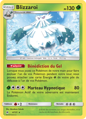 Carte Pokémon Blizzaroi 4/131 Rare Lumière Interdite
