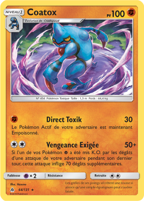 Carte Pokémon Coatox 64/131 Rare Lumière Interdite