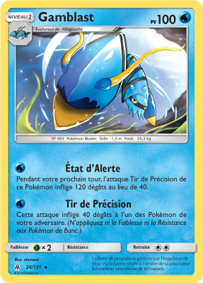 Carte Pokémon Gamblast 26/131 Rare Lumière Interdite