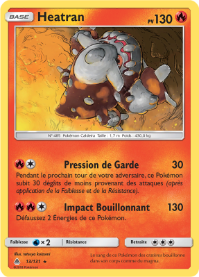 Carte Pokémon Heatran 13/131 Rare Lumière Interdite