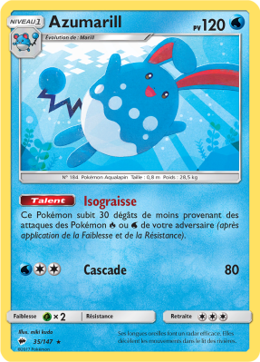 Carte Pokémon Azumarill 35/147 Rare Ombres Ardentes