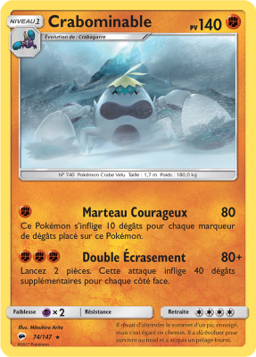 Carte Pokémon Crabominable 74/147 Rare Ombres Ardentes
