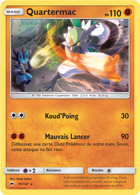 Carte Pokémon Quartermac 79/147 Rare Ombres Ardentes