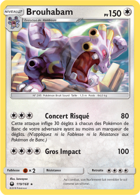 Carte Pokémon Brouhabam 119/168 Rare Tempête Céleste