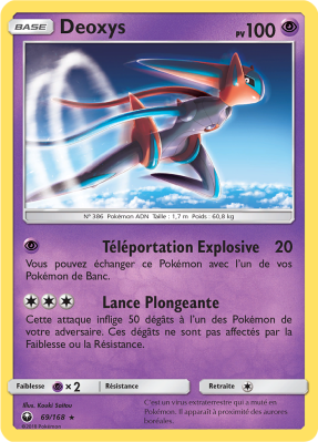 Carte Pokémon Deoxys 69/168 Rare Tempête Céleste