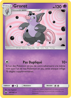 Carte Pokémon Groret 60/168 Rare Tempête Céleste