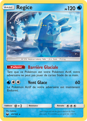 Carte Pokémon Regice 45/168 Rare Tempête Céleste