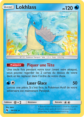 Carte Pokémon Lokhlass 56/214 Rare Tonnerre Perdu