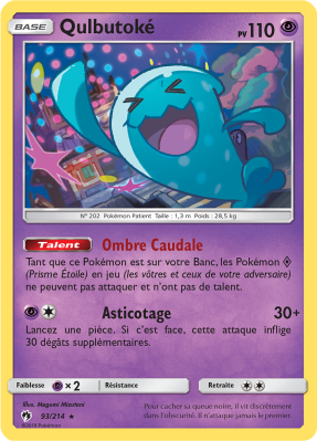 Carte Pokémon Qulbutoké 93/214 Rare Tonnerre Perdu