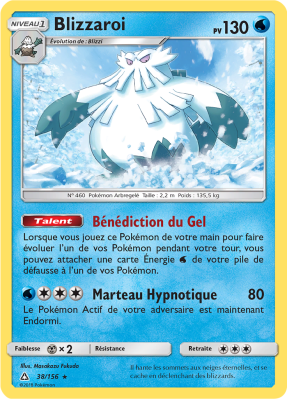 Carte Pokémon Blizzaroi 38/156 Rare Ultra-Prisme