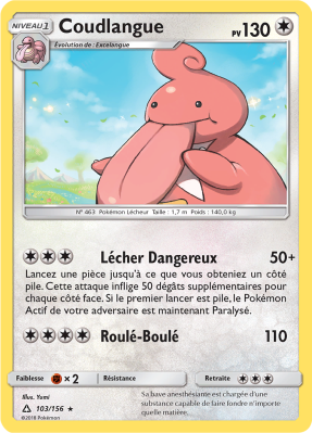 Carte Pokémon Coudlangue 103/156 Rare Ultra-Prisme