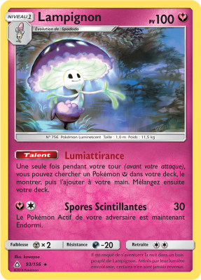 Carte Pokémon Lampignon 93/156 Rare Ultra-Prisme