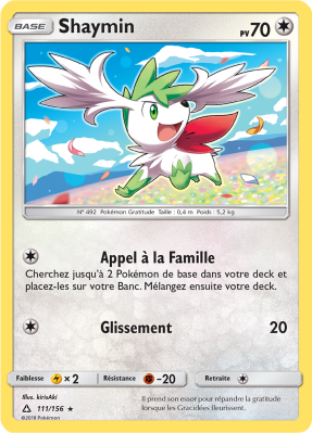 Carte Pokémon Shaymin 111/156 Rare Ultra-Prisme