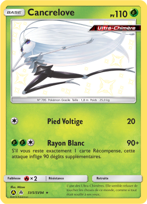 Carte Pokémon Cancrelove SV5/SV94 Ultra Rare Destinées Occultes