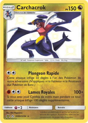 Carte Pokémon Carchacrok SV40/SV94 Ultra Rare Destinées Occultes